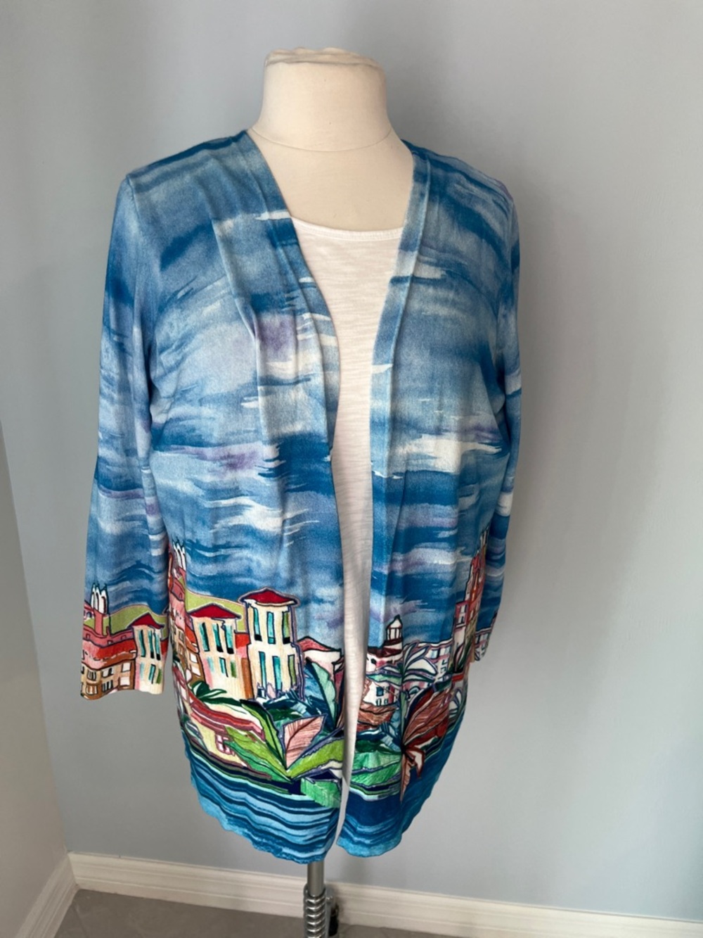 Chico’s Open Front Long Line Cardigan